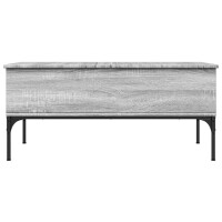 vidaXL Couchtisch Grau Sonoma 100x50x45 cm Holzwerkstoff und Metall