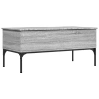 vidaXL Couchtisch Grau Sonoma 100x50x45 cm Holzwerkstoff und Metall