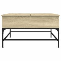 vidaXL Couchtisch Sonoma-Eiche 80x80x45 cm Holzwerkstoff und Metall