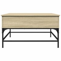 vidaXL Couchtisch Sonoma-Eiche 80x80x45 cm Holzwerkstoff und Metall