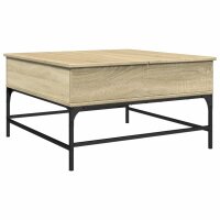 vidaXL Couchtisch Sonoma-Eiche 80x80x45 cm Holzwerkstoff und Metall