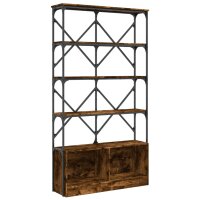 vidaXL B&uuml;cherregal R&auml;uchereiche 100x26x180 cm Holzwerkstoff und Metall