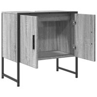 vidaXL Waschbeckenunterschrank Grau Sonoma 60x33x60 cm Holzwerkstoff