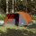 vidaXL Campingzelt 6 Personen Grau &amp; Orange 412x370x190 cm 190T Taft