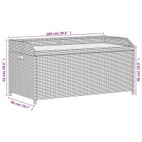 vidaXL Bank mit Stauraum Schwarz 100x50x52 cm Poly Rattan Akazienholz