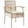 vidaXL 5-tlg. Garten-Essgruppe mit Kissen Beige Poly Rattan