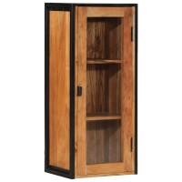 vidaXL Bad-Wandschrank 40x30x90 cm Massivholz Akazie und Eisen