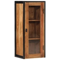 vidaXL Bad-Wandschrank 40x30x90 cm Massivholz Akazie und Eisen