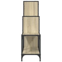 vidaXL B&uuml;cherregal Sonoma-Eiche 92x30x102 cm Holzwerkstoff und Metall