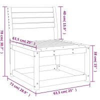 vidaXL Gartensofa Wei&szlig; Massivholz Kiefer