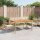 vidaXL 4-tlg. Garten-Essgruppe mit Kissen Beige Poly Rattan