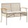 vidaXL 4-tlg. Garten-Essgruppe mit Kissen Beige Poly Rattan