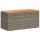 vidaXL Gartentruhe Grau 110x50x54 cm Poly Rattan Akazienholz