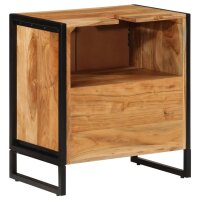 vidaXL Badschrank 55x35x60 cm Massivholz Akazie und Eisen