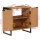 vidaXL Badschrank 55x35x60 cm Massivholz Akazie und Eisen