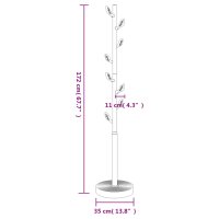 vidaXL Garderobenst&auml;nder Wei&szlig; 172 cm Pulverbeschichtetes Eisen