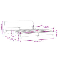 vidaXL Bettgestell mit Kopfteil Hellgrau 200x200 cm Samt