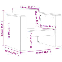 vidaXL 2-tlg. Garten-Lounge-Set Massivholz Kiefer