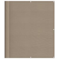 vidaXL Balkon-Sichtschutz Taupe 120x800 cm 100 % Polyester-Oxford