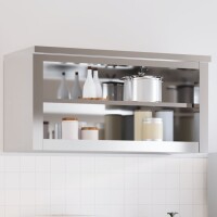 vidaXL K&uuml;chen-Wandschrank mit Ablage Edelstahl