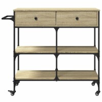 vidaXL K&uuml;chenwagen Sonoma-Eiche 105x42x95 cm Holzwerkstoff