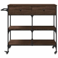 vidaXL K&uuml;chenwagen Braun Eichen-Optik 105x42x95 cm Holzwerkstoff