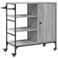 vidaXL Küchenwagen Grau Sonoma 87,5x38,5x84,5 cm...