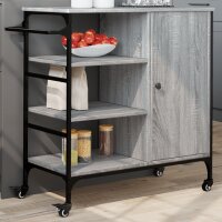 vidaXL Küchenwagen Grau Sonoma 87,5x38,5x84,5 cm...