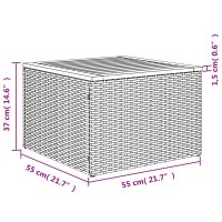 vidaXL 9-tlg. Garten-Sofagarnitur mit Kissen Grau Poly Rattan