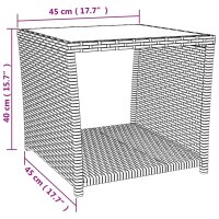 vidaXL 3-tlg. Garten-Essgruppe mit Kissen Beige Poly Rattan