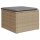 vidaXL 12-tlg. Garten-Sofagarnitur mit Kissen Beige Poly Rattan