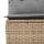 vidaXL 12-tlg. Garten-Sofagarnitur mit Kissen Beige Poly Rattan