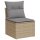 vidaXL 8-tlg. Garten-Sofagarnitur mit Kissen Beige Poly Rattan