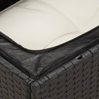 vidaXL 13-tlg. Garten-Sofagarnitur mit Kissen Schwarz Poly Rattan