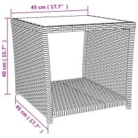 vidaXL 3-tlg. Garten-Essgruppe mit Kissen Schwarz Poly Rattan