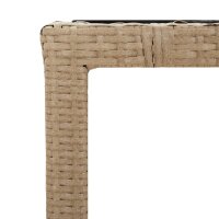 vidaXL 5-tlg. Garten-Essgruppe mit Kissen Beige Poly Rattan