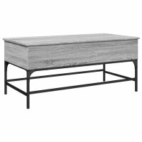 vidaXL Couchtisch Grau Sonoma 100x50x45 cm Holzwerkstoff und Metall