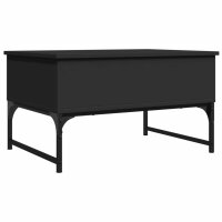 vidaXL Couchtisch Schwarz 70x50x40 cm Holzwerkstoff und Metall