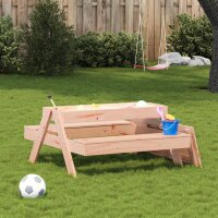 vidaXL Picknicktisch mit Sandkasten f&uuml;r Kinder Massivholz Douglasie