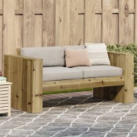 vidaXL Gartensofa 2-Sitzer 134x60x62 cm Kiefernholz Impr&auml;gniert