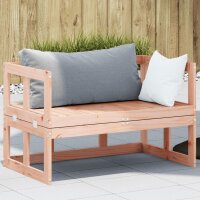 vidaXL 2-in-1 Gartensofa Verlängerbar Massivholz...