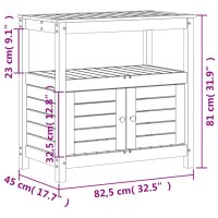 vidaXL Pflanztisch mit Ablagen 82,5x45x81 cm Massivholz Kiefer