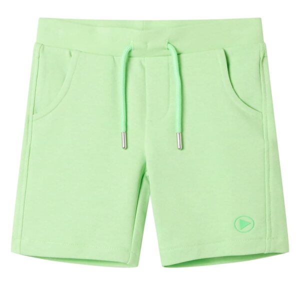 Kindershorts Fluo-Gr&uuml;n 116