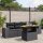 vidaXL 5-tlg. Garten-Sofagarnitur mit Kissen Schwarz Poly Rattan