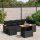 vidaXL 7-tlg. Garten-Sofagarnitur mit Kissen Schwarz Poly Rattan