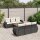 vidaXL 7-tlg. Garten-Sofagarnitur mit Kissen Schwarz Poly Rattan