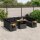 vidaXL 11-tlg. Garten-Sofagarnitur mit Kissen Schwarz Poly Rattan