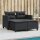 vidaXL Gartensofa 2-Sitzer mit Hockern Schwarz Poly Rattan