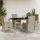 vidaXL 5-tlg. Garten-Essgruppe mit Kissen Beige Poly Rattan