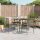 vidaXL 5-tlg. Garten-Essgruppe mit Kissen Grau Poly Rattan